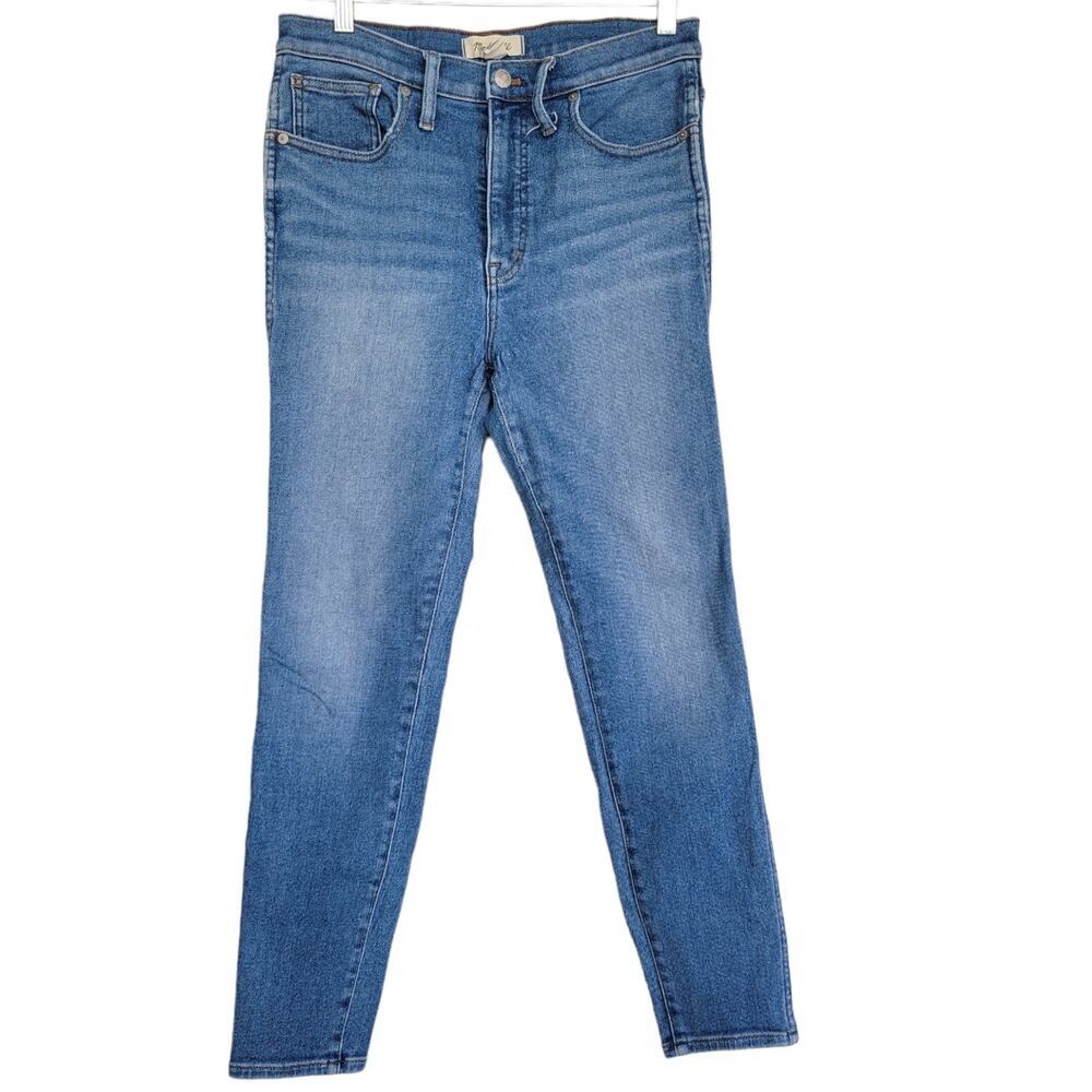 Madewell 10" High-Rise Skinny Crop Denim Jeans Sheffield Wash Women Sz 28 - Picture 2 of 9